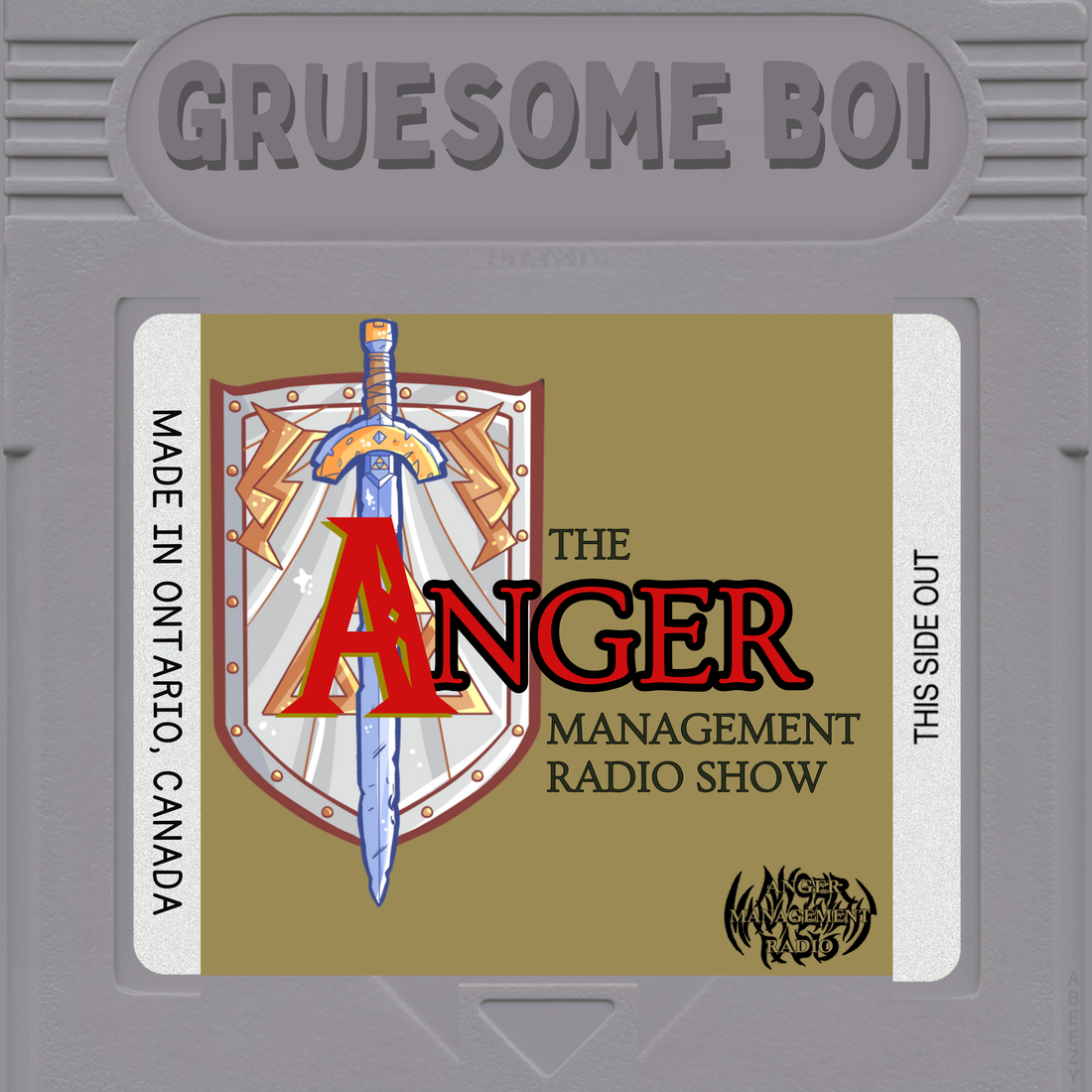 The Anger Management Radio Show as a video game cartridge 